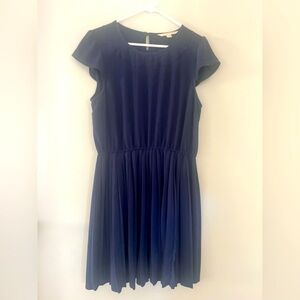 LC Lauren Conrad Cap Sleeve Knee Length Dress - Navy Blue sz L